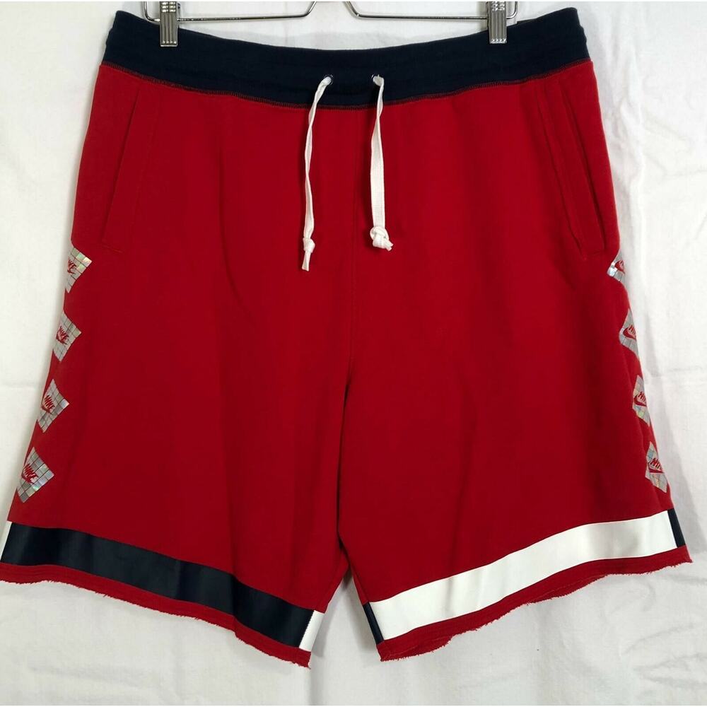 Nike Sportswear NRG Terry Fleece Shorts Sz Large Men's Red Blue CI2996-611